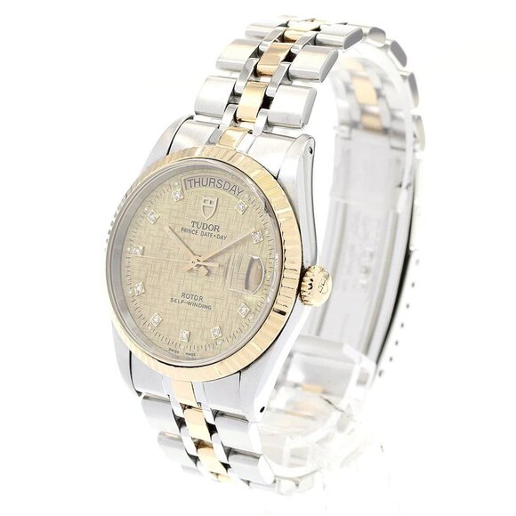 TUDOR Prince Date Day 10P diamond cal.2834-2 Gold Dial Automatic_834440 - Picture 2 of 9